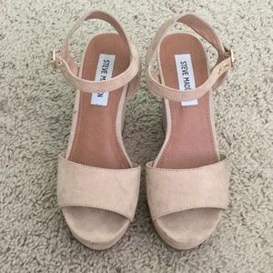 Nude suede Steve Madden heels size 5.5